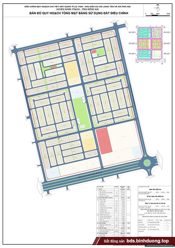 Bản đồ 1:500 dự án Khu đô thị Phú Hội, Nhơn Trạch, Đồng Nai.