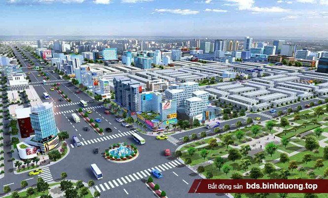 Phối cảnh một góc khu đô thị Mega City 2 tại trung tâm thành phố Nhơn Trạch