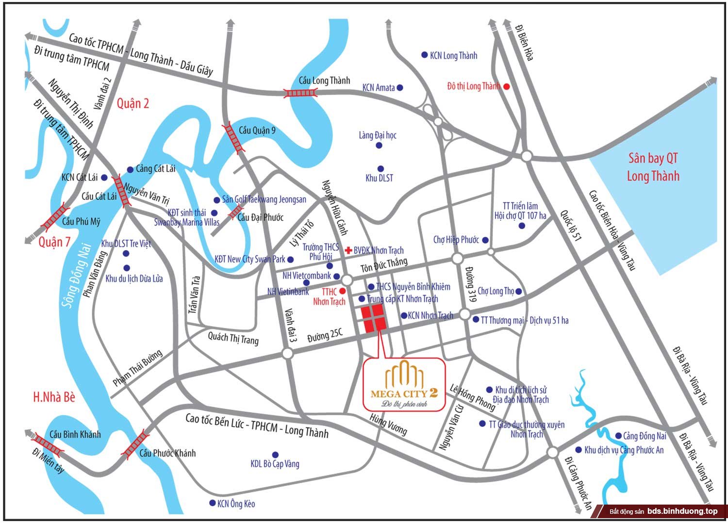 Vị trí Khu đô thị Mega City Đồng Nai