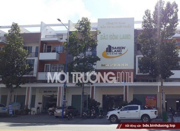 Trụ sở công ty TNHH Đầu tư và Phát triển Sài Gòn Land tại 157 đường Lê Lợi, phường Hòa Phú, thành phố mới Bình Dương.