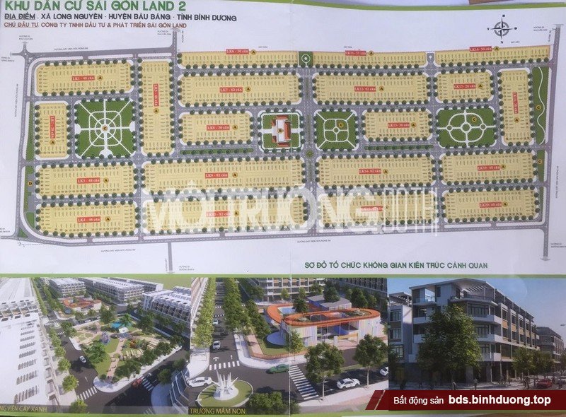 Bản đồ phân lô dự án Sài Gòn Land 2.