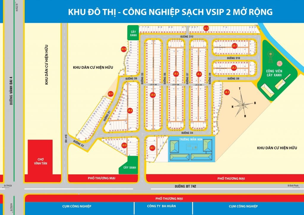Bản đồ phân lô Khu nhà ở Vĩnh Tân (New Town 9)