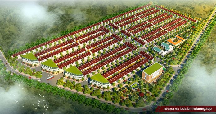 Phối cảnh tổng thể dự án Khu nhà ở Tài Lộc (Long Nguyên - Bàu Bàng)