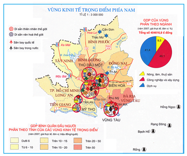 Bình Phước – 1 trong 8 tỉnh thuộc vùng kinh tế trọng điểm phía Nam