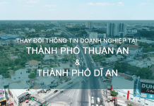 Thay đổi thông tin doanh nghiệp tại thành phố Thuận An và Dĩ An