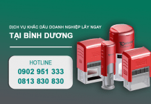 Khắc dấu doanh nghiệp, công ty, dấu tên tại Bình Dương