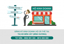 Dịch vụ đăng ký hộ kinh doanh cá thể (hộ gia đình) tại Thị xã Bến Cát