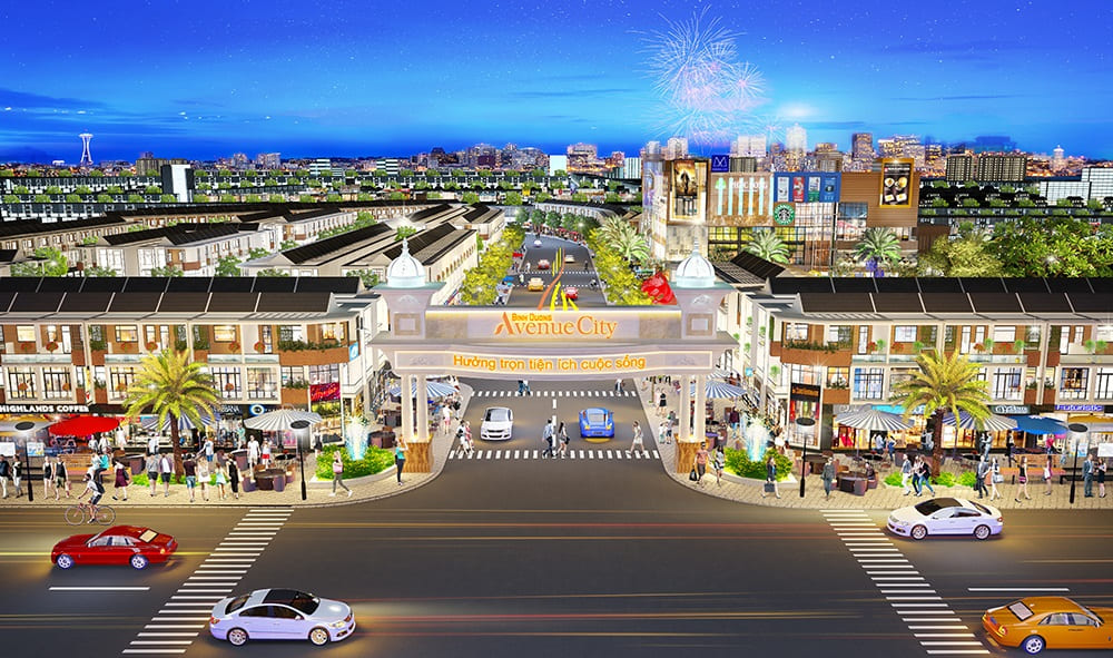 Phối cảnh cổng dự án Avenue City 