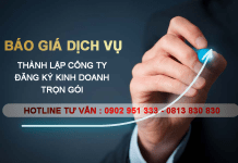 Báo giá dịch vụ thành lập công ty, đăng ký kinh doanh tại Bình Dương