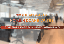 Loại hình hộ kinh doanh cá thể