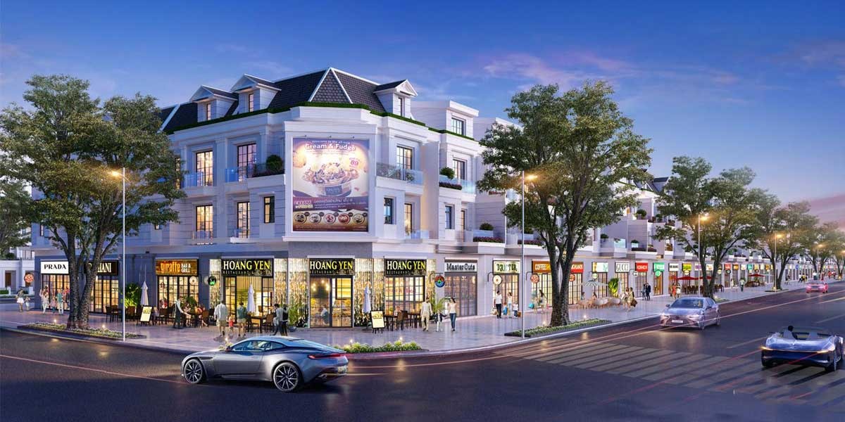 Phối cảnh Shophouse dự án Gem Sky World Long Thành