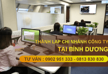 Thành lập chi nhánh công ty tại Bình Dương