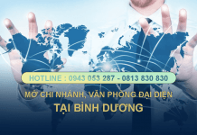 Dịch vụ thành lập chi nhánh, văn phòng đại diện công ty tại Bình Dương