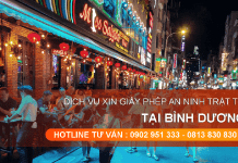 Dịch vụ xin giấy phép an ninh trật tự tại Bình Dương