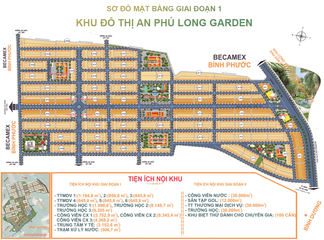 Bản đồ phân lô Khu dân cư An Phú Long Garden 