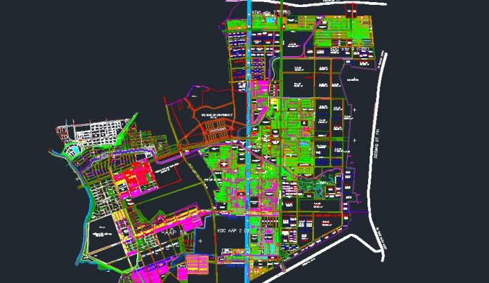 Tải về bản đồ Khu dân cư và công nghiệp Mỹ Phước 1,2,3,4 file CAD