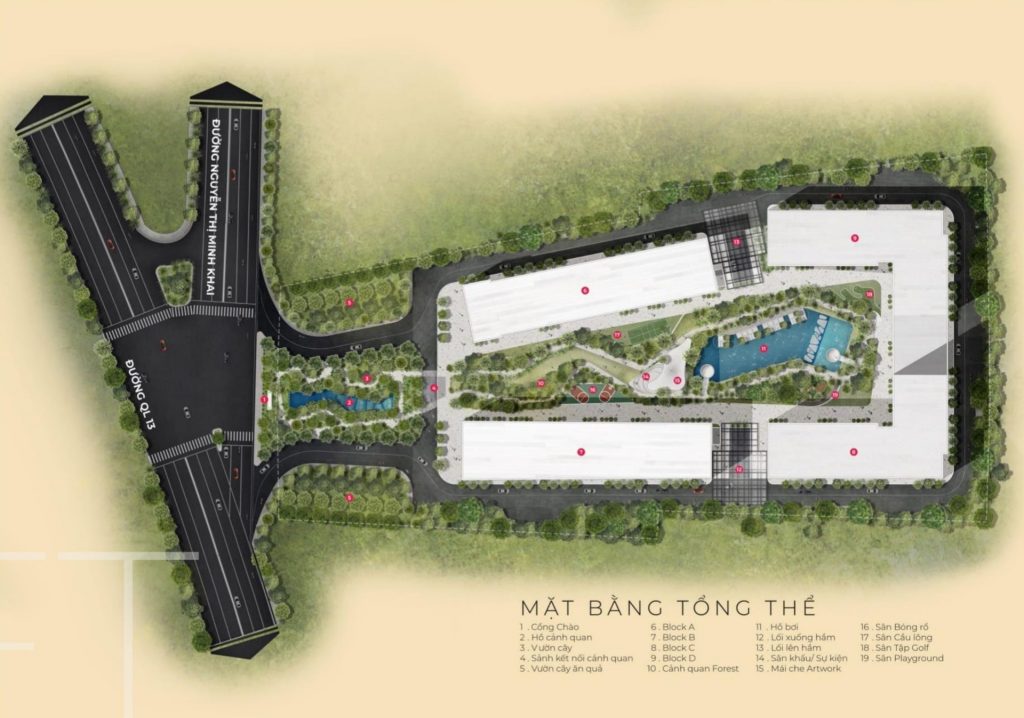 Mặt bằng tổng thể dự án Căn hộ Anderson Park Thuận An