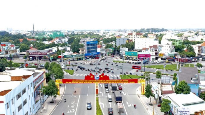 Một góc trung tâm thành phố Thủ Dầu Một.