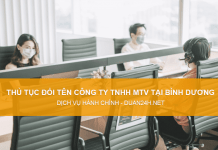 Dịch vụ đổi tên Công ty TNHH MTV tại Bình Dương