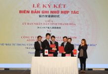 Lễ ký kết Bản ghi nhớ giữa UBND tỉnh Thanh Hoá và Công Ty TNHH Aeon Việt Nam.