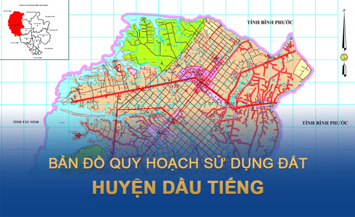 Bản đồ kế hoạch sử dụng đất huyện Dầu Tiếng (Bình Dương) cập nhật mới nhất