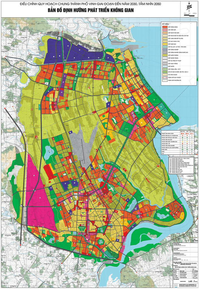 Tải về bản đồ quy hoạch không gian đô thị TP Vinh đến năm 2030 tầm nhìn năm 2050