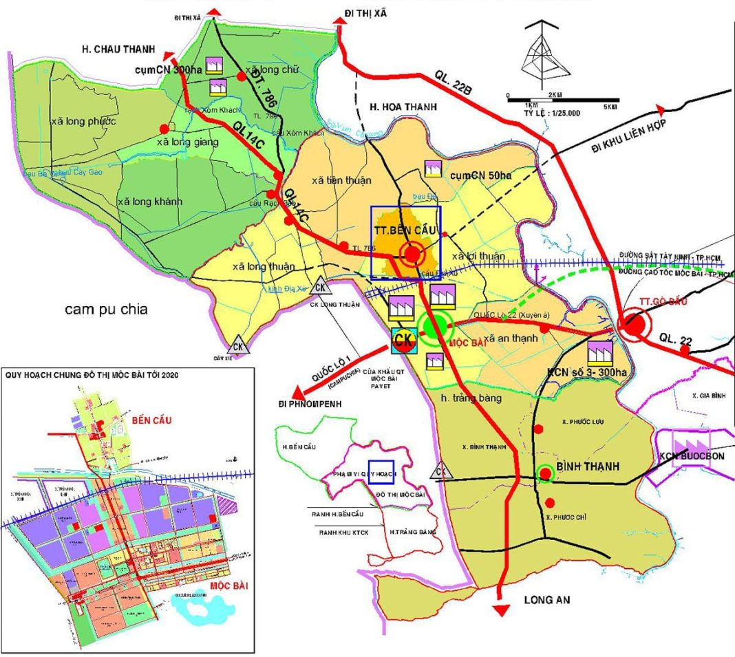 Vị trí Khu kinh tế cửa khẩu Mộc Bài (Tây Ninh)