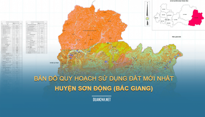 Tải về bản đồ quy hoạch sử dụng đất huyện Sơn Động (Bắc Giang)