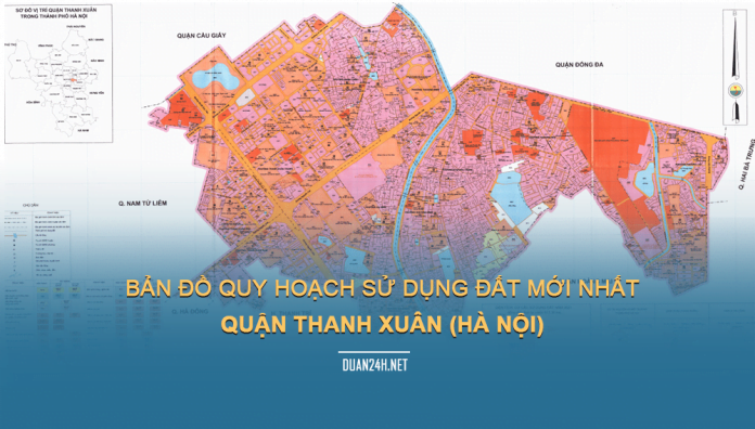 Tải về bản đồ quy hoạch sử dụng đất Quận Thanh Xuân (Hà Nội)