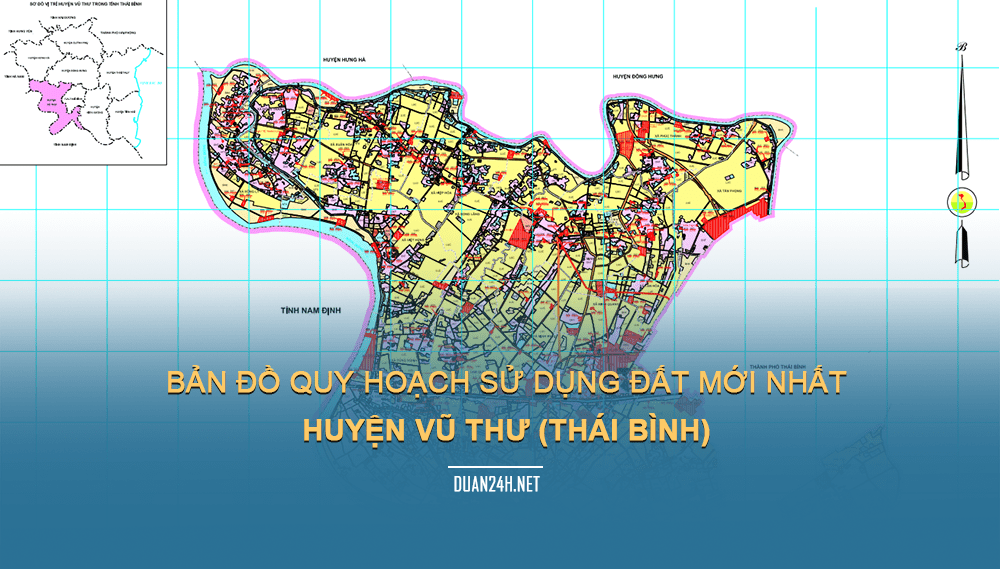 Bản đồ quy hoạch huyện Vũ Thư (Thái Bình) năm 2023