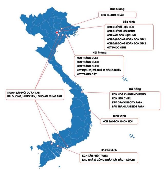 Các dự án mà Kinh Bắc đang triển khai trên cả nước