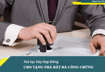 Thủ tục hủy hợp đồng cho tặng nhà đất đã công chứng