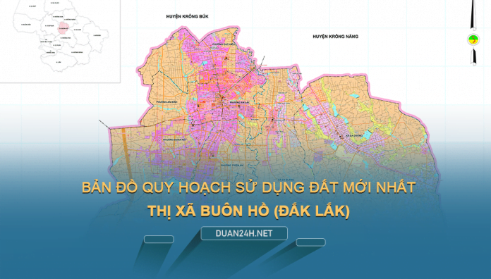 Tải về bản đồ quy hoạch sử dụng đất Thị xã Buôn Hồ (Đắk Lắk)