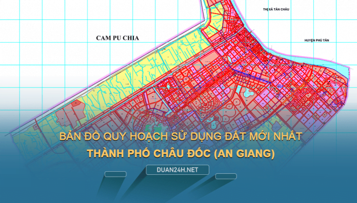 Tải về bản đồ quy hoạch sử dụng đất Thành phố Châu Đốc (An Giang)