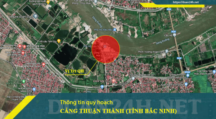 Vị trí quy hoạch cảng Thuận Thành (tỉnh Bắc Ninh)