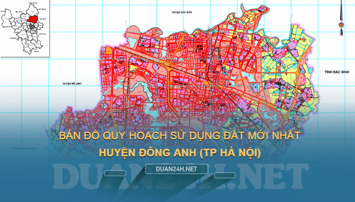 Tải về bản đồ quy hoạch sử dụng đất huyện Đông Anh (Hà Nội)