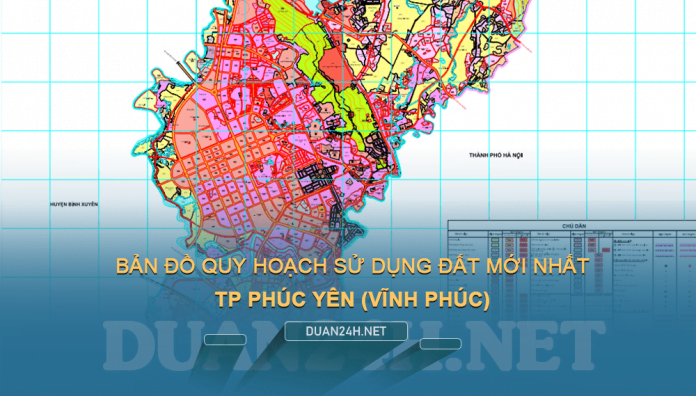 Tải về bản đồ quy hoạch sử dụng đất Thành phố Phúc Yên