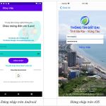 Giao diện đăng nhập ứng dụng trên Android và iOS