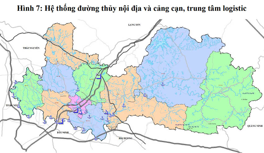 Quy hoạch hệ thống đường thủy, cảng cạn tại tỉnh Bắc Giang