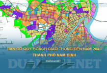 Tải về bản đồ quy hoạch phát triển giao thông TP Nam Định