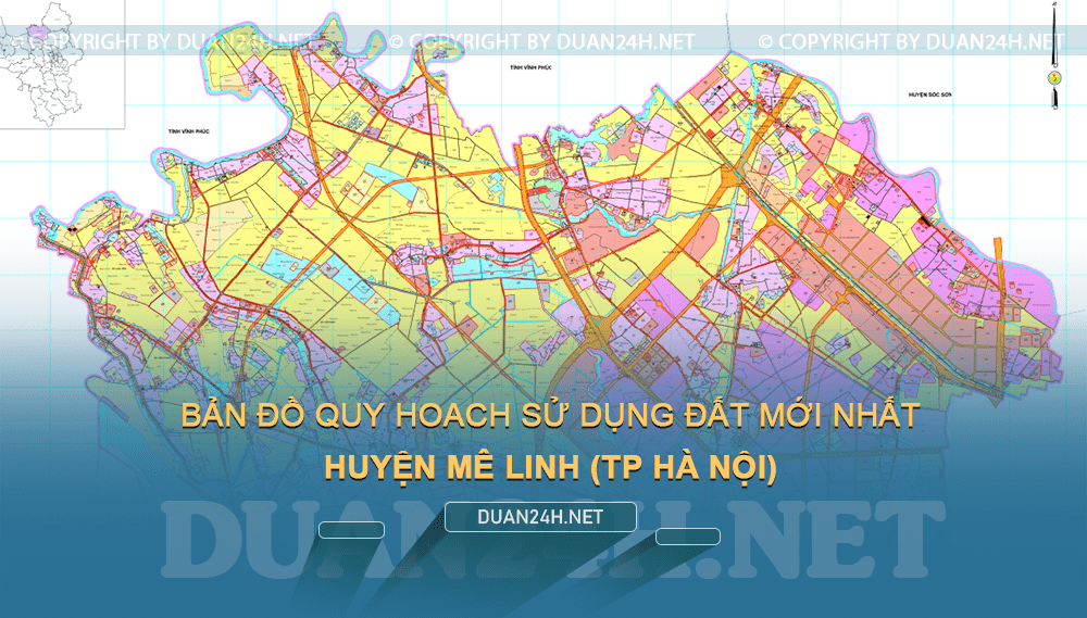 Bản đồ quy hoạch huyện Mê Linh (TP Hà Nội) năm 2023