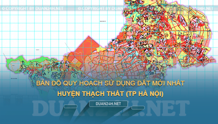 Tải về bản đồ quy hoạch sử dụng đất huyện Thạch Thất (Hà Nội)