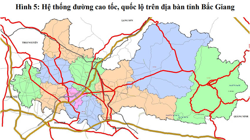 Quy hoạch đường  cao tốc, quốc lộ qua tỉnh Bắc Giang