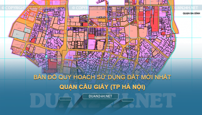 Tải về bản đồ quy hoạch sử dụng đất quận Cầu Giấy (TP Hà Nội)