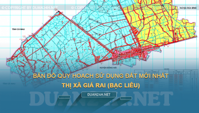 Tải về bản đồ quy hoạch sử dụng đất thị xã Giá Rai (Bạc Liêu)