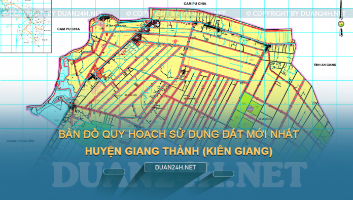 Tải về bản đồ quy hoạch huyện Giang Thành (Kiên Giang)