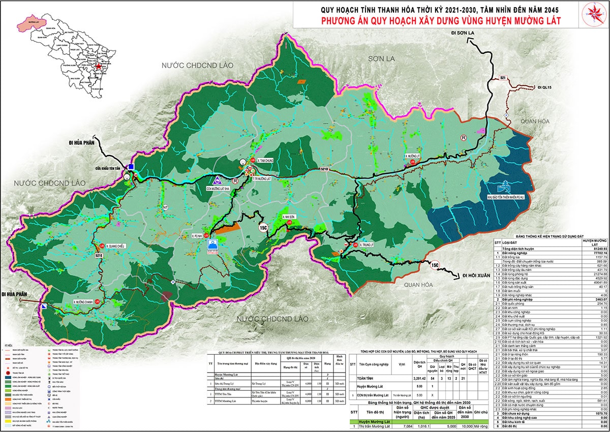 Thông tin quy hoạch chung huyện Mường Lát (Thanh Hóa)