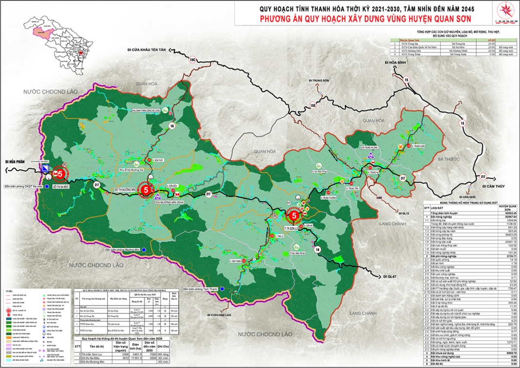 Thông tin quy hoạch chung huyện Quan Sơn (Thanh Hóa)
