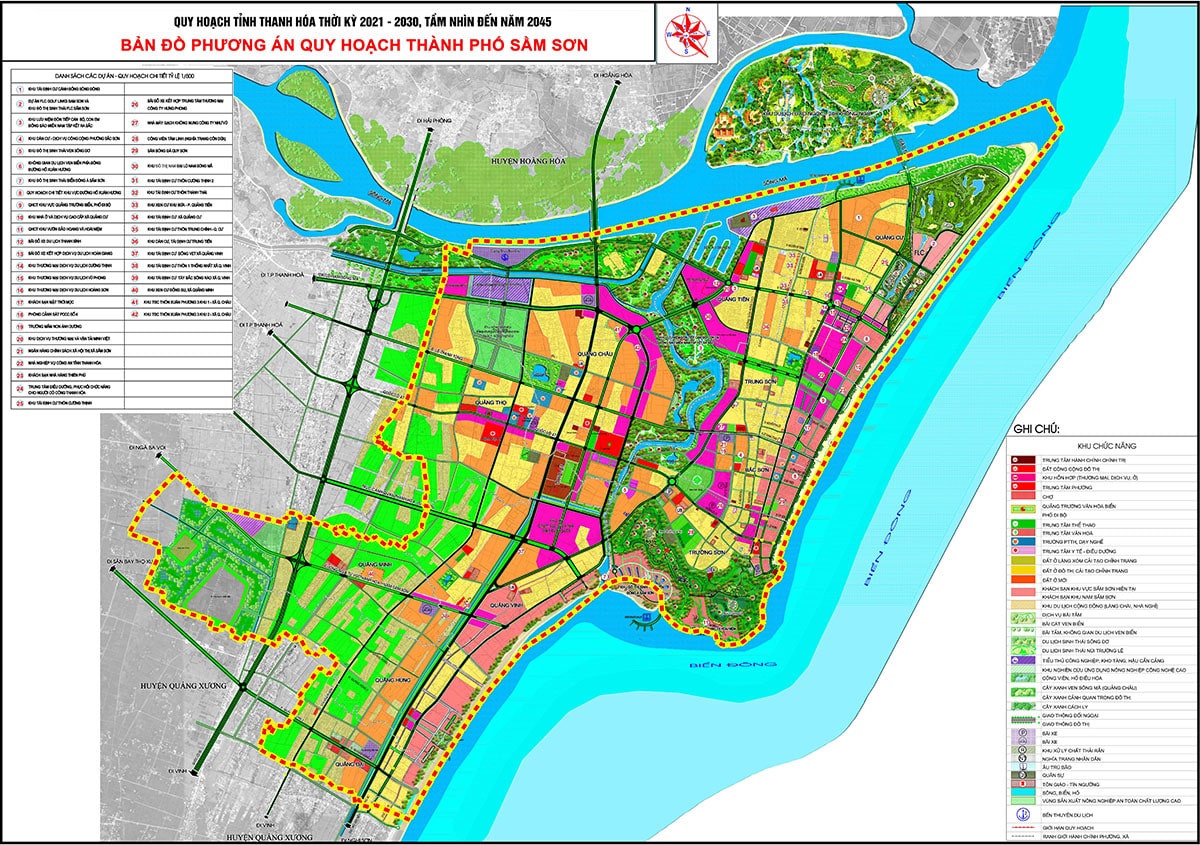 Thông tin quy hoạch phát triển đô thị Thành phố Sầm Sơn (Thanh Hóa)