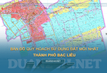 Tải về bản đồ quy hoạch sử dụng đất Thành phố Bạc Liêu